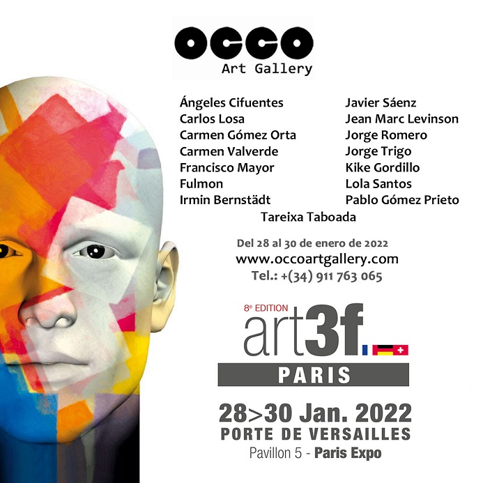 OCCO Art Gallery participa en la feria ART3F de París, del 31 enero al 2 de febrero 2019. Se trata de un Salón Internacional de Arte Contemporáneo.