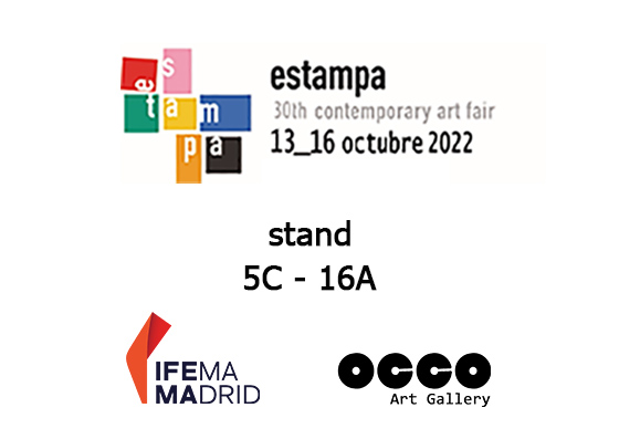 OCCO Art Gallery participa en la feria ESTAMPA - Madrid, del 13 al 16 de octubre de 2022 con una selección de obras de arte contemporáneo.
