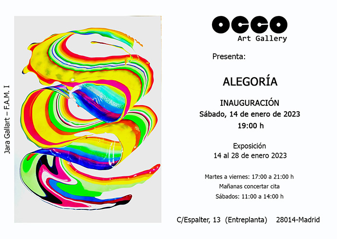 OCCO Art Gallery exposición colectiva de pintura, escultura y dibujo en Madrid.