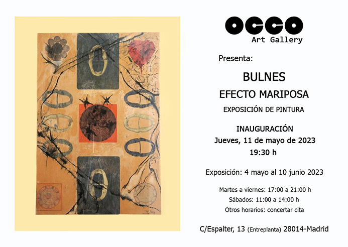 OCCO Art Gallery, exposición individual de pintura en Madrid.