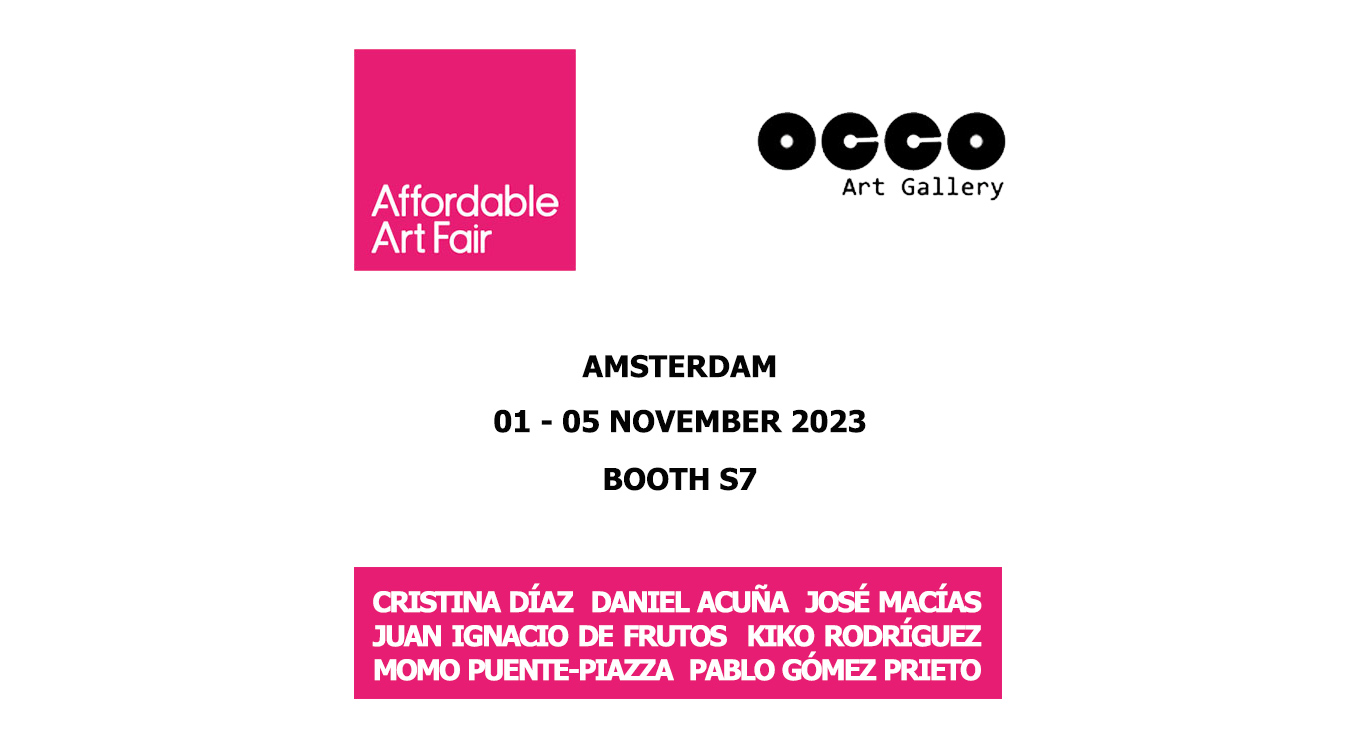 OCCO Art Gallery participa en la feria Affordable Art Fair Amsterdam del 1 al 5 de noviembre de 2023.