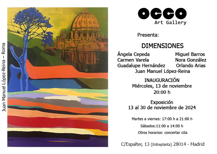 OCCO Art Gallery exposición colectiva de pintura y escultura en Madrid.