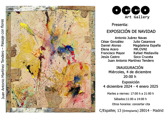 OCCO Art Gallery exposición colectiva de pintura y escultura en Madrid.