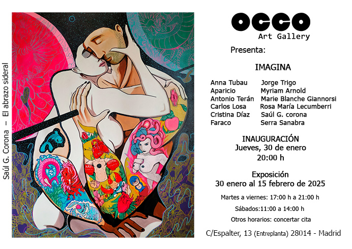 OCCO Art Gallery exposición colectiva de pintura y escultura en Madrid.