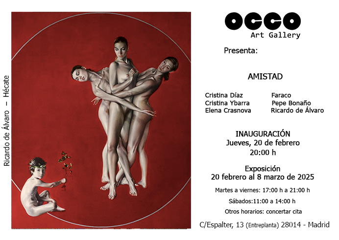 OCCO Art Gallery exposición colectiva de pintura y escultura en Madrid.