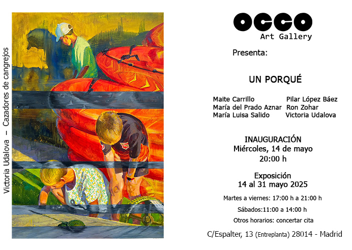 OCCO Art Gallery exposición colectiva de pintura y escultura en Madrid.