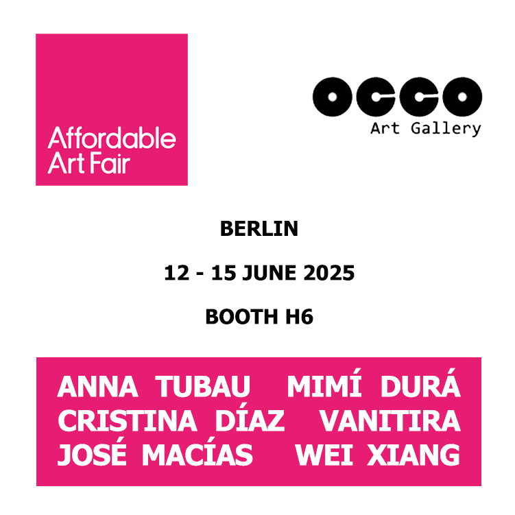 Cartel-AAF-BERLIN-2025-Artistas OCCO Art Gallery participa en la feria Affordable Art Fair Amsterdam del 1 al 5 de noviembre de 2023.