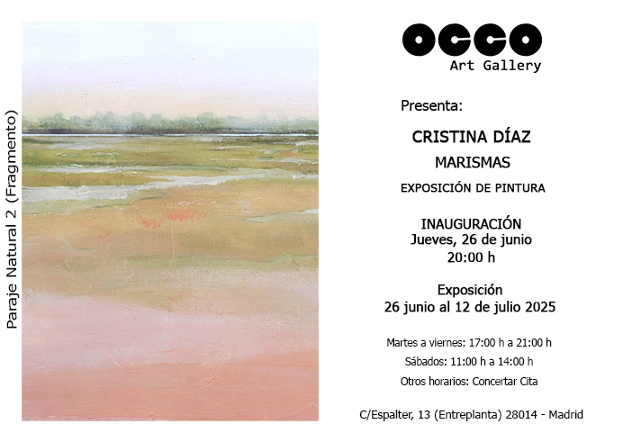 Exposición de pintura y escultura SORPRESA. Inauguración, 26 de junio 2025. Hasta el 12 de junio en OCCO Art Gallery