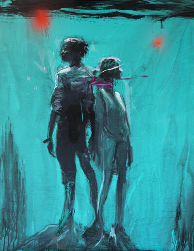 Exposición individual de pintura figurativa de Lucas Brox, Miradas Prestadas. Puedes visitarla desde el 23 de octubre al 8 noviembre 2025 en OCCO Art Gallery, Madrid.