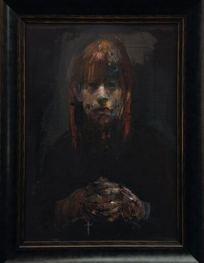 Exposición individual de pintura figurativa de Lucas Brox, Miradas Prestadas. Puedes visitarla desde el 23 de octubre al 8 noviembre 2025 en OCCO Art Gallery, Madrid.