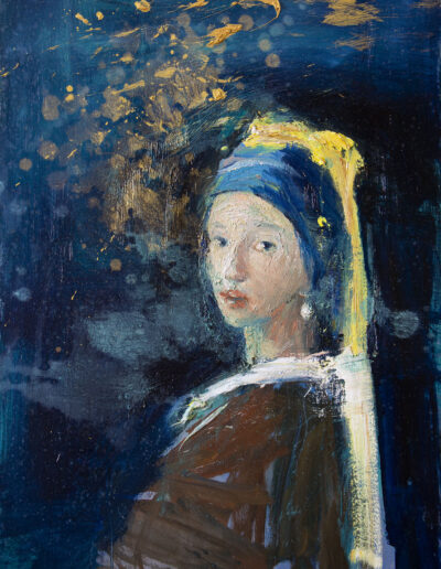 Exposición individual de pintura figurativa de Lucas Brox, Miradas Prestadas. Puedes visitarla desde el 23 de octubre al 8 noviembre 2025 en OCCO Art Gallery, Madrid.